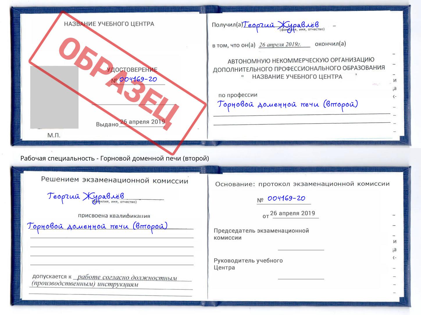 Горновой доменной печи (второй) Кропоткин