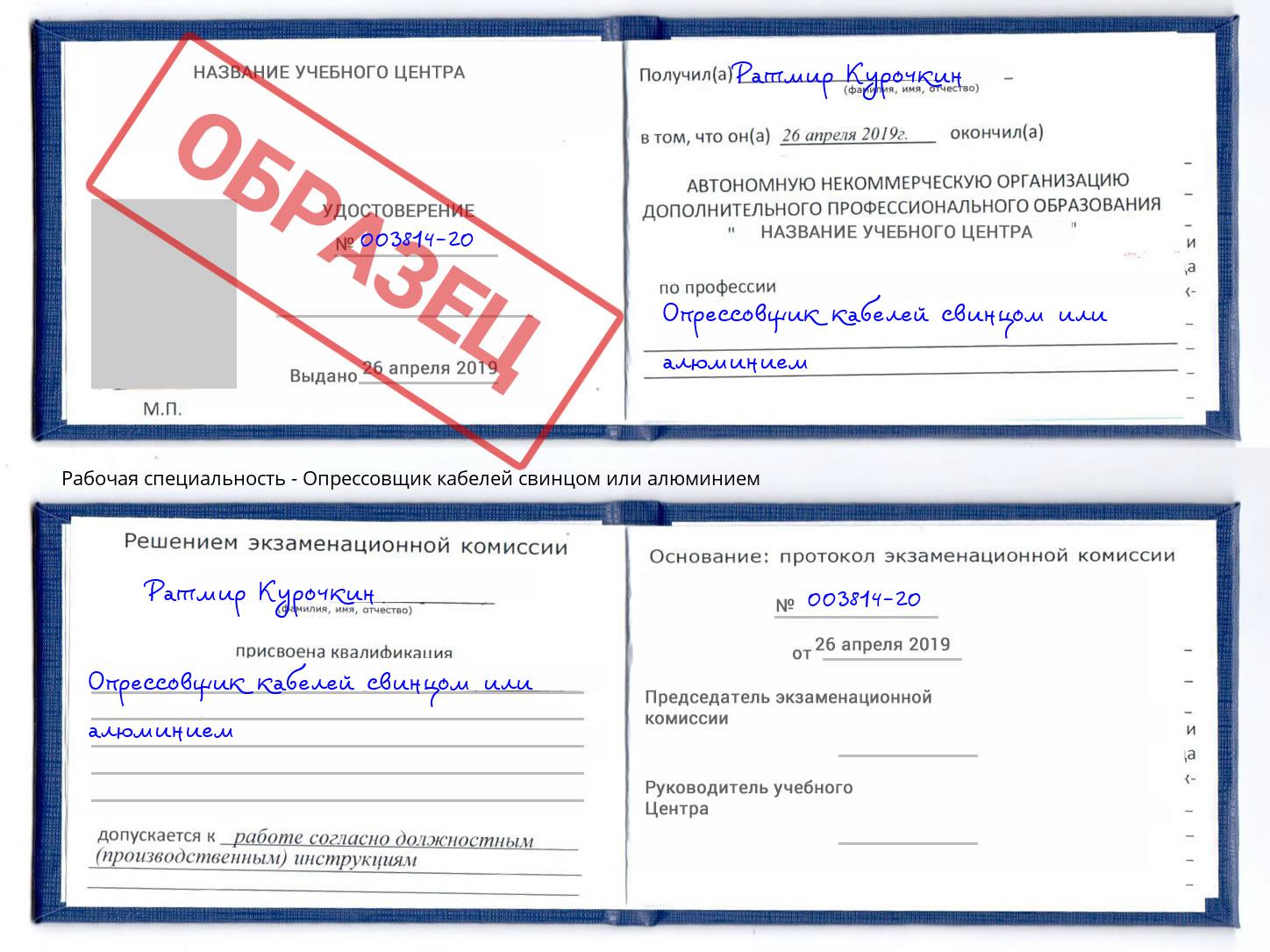 Опрессовщик кабелей свинцом или алюминием Кропоткин