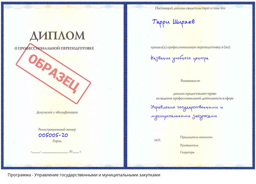 Управление государственными и муниципальными закупками Кропоткин